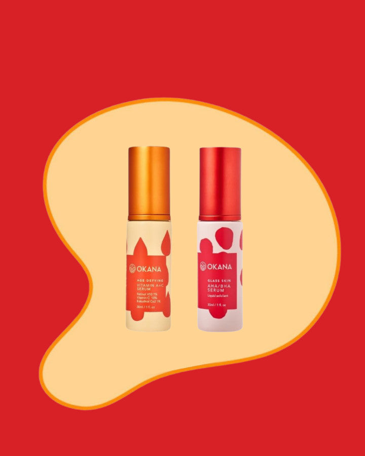 Vitamin A+C Serum + AHA/BHA Liquid exfoliant